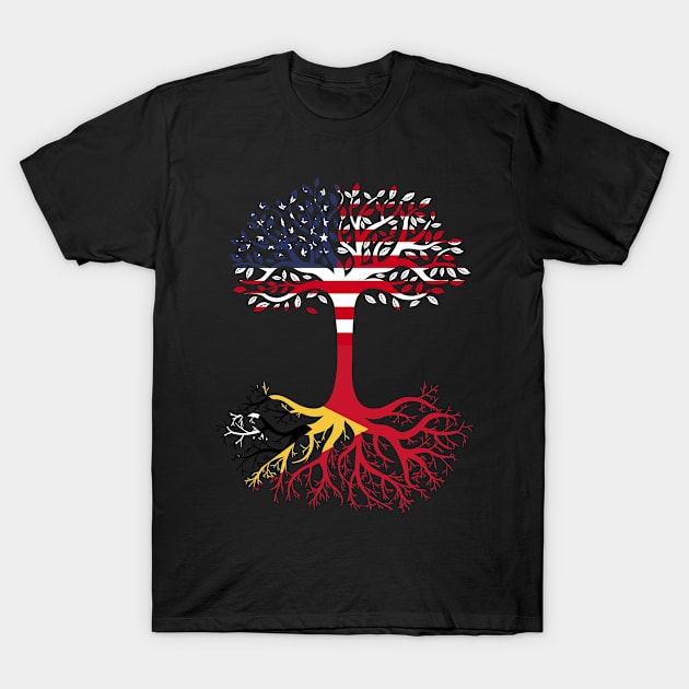 American Grown East Timor Roots East Timor Flag T-Shirt by BramCrye